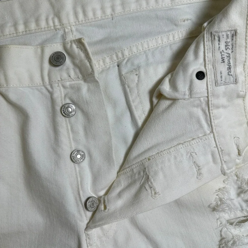 Denim & Supply Ralph Lauren Prospect Slim White Distressed Jeans 38/30 Mens